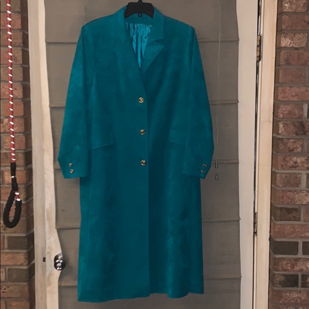 Vintage Faux Suede Long Jacket